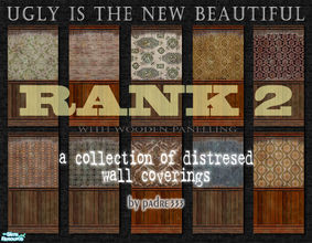 Sims 2 — Rank with Wood by Padre — A collection of the most rancid looking wallpapers with wood panelling to ugly-up your