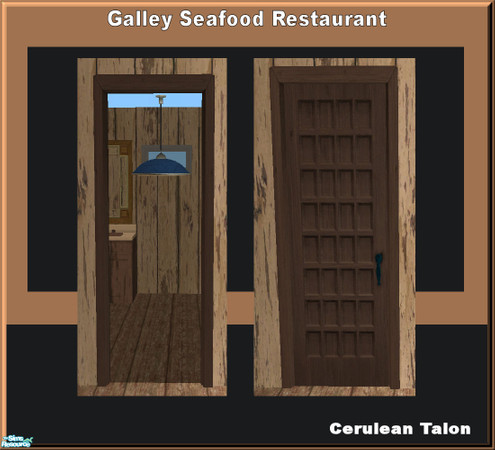 Sims 2 — Galley Seafood Restaurant Set - Door and Arch by Cerulean Talon — Rough furniture with high end appliances make