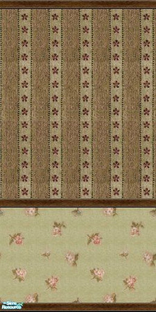 Sims 2 — Midlands TC 122 Victorian Floral Bedroom Set - Wall by midland_04 — Victorian Floral Bottom With Victorian Style