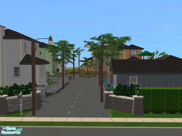 Sims 2 — Suburbia - a quiet culdasac by ekrubynaffit — I decide to create a culdasac as I grew up in in one and remember