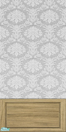 Sims 2 — IR Office Oak Recolor - Wallpaper 02 by Murano — Oak/white wallpaper.