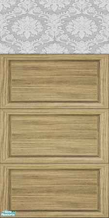 Sims 2 — IR Office Oak Recolor - Wallpaper 04 by Murano — Oak/white wallpaper.