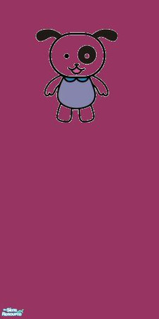 Sims 2 — pink puppy wall by apemassie — :)