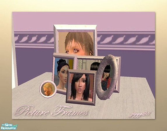 Sims 2 — Lilac Romance Picture Frames by ziggy28 — Picture frames