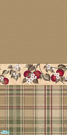 Sims 2 — Perfect Plums - Perfectplumhalfpaint2 by suzie2qute — Plums and plum blossoms with warm tartan and painted