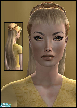 Sims 2 — ANGEL > BLOND by KalmanKukka — Package include five recolours. Original mesh (MESH_RoseHair_0130) is from