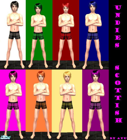 Sims 2 — UNDIES SCOTTISH MALE by Herzen & Blasen — 