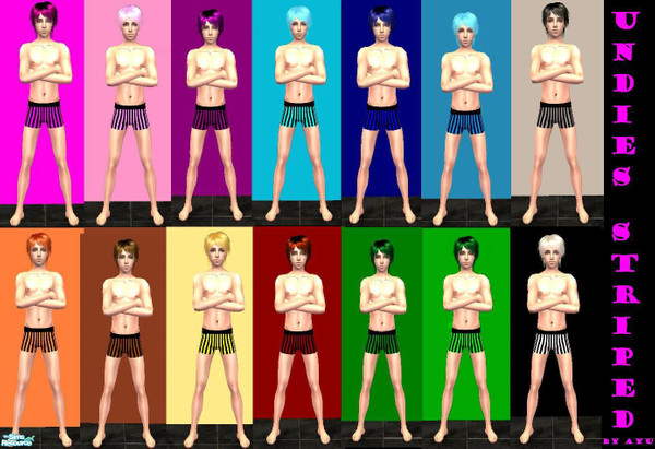 Sims 2 — UNDIES STRIPED MALE by Herzen & Blasen — 