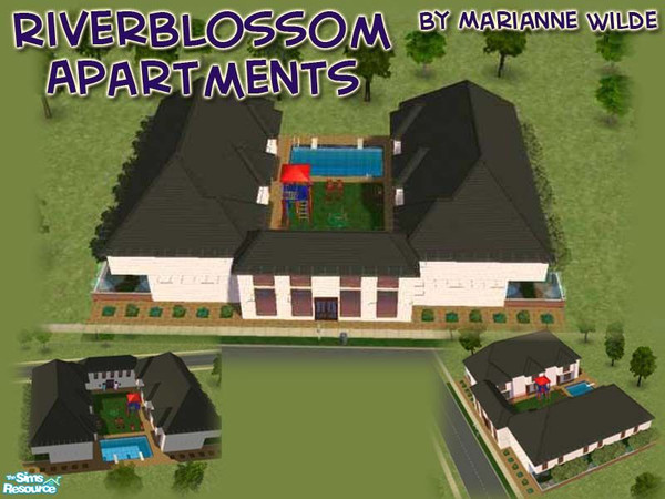 Sims 2 — Riverblossom Apartments by mariannewilde05 — A nice apartment for your sims at Riverblossom. Each apartment has