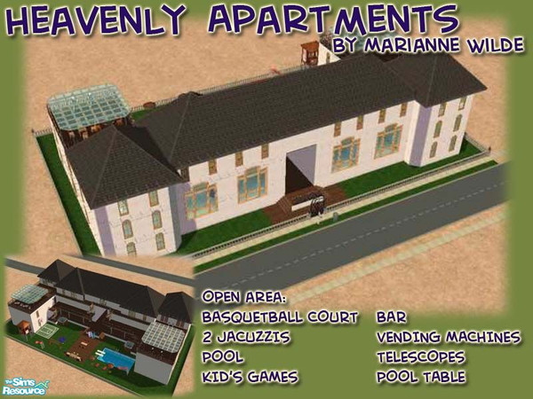 Sims 2 — Heavenly Apartments by mariannewilde05 — 8 apartments, especially made for different families, either big or