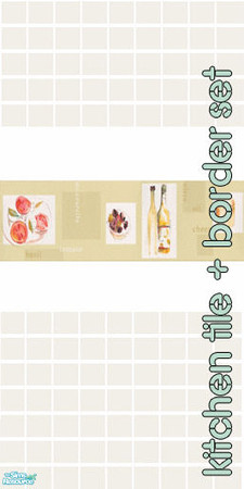 Sims 2 — Kitchen Tile Collection - Cream by Odey92 — A Beautiful kitchen tile set, there will be a bathroom set to match