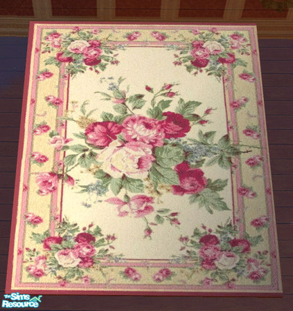 Sims 2 — Valentine Tea Room Area Rug by lisa9999 — Everything is coming up roses.