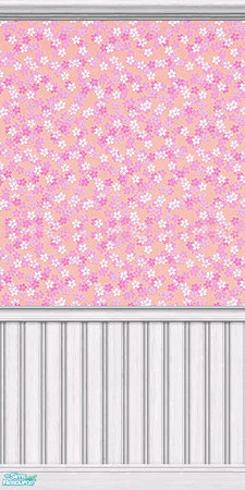 Sims 2 — Sakura Wallpaper Set - 4 A by FrozenStarRo — Works best in toddler/child rooms in my opinion. But use wherever