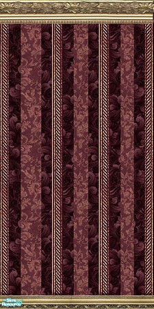 Sims 2 — Victorian Walls 12 by FrozenStarRo — 7 colors, in 2 versions each. Plain victorian pattern and striped. The