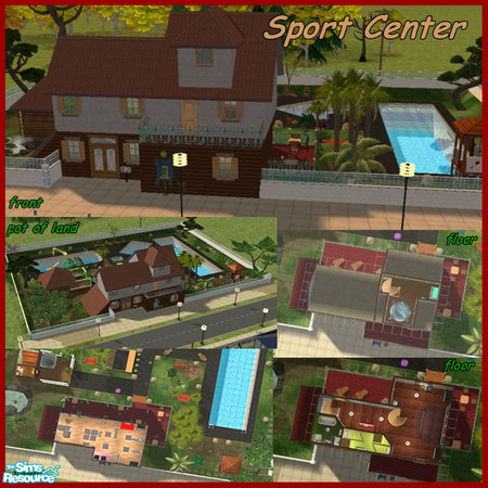 Sims 2 — Sport Center by ladyoscar1898 — Hello I am Akia SimsImo a estate broker. This is the new Sport Center in the