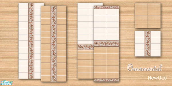 Sims 2 — Ornamental by Newtlco — WallFloor Set for your Sims.