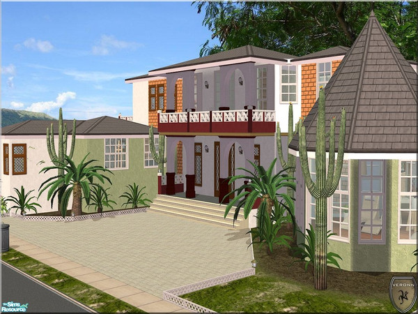 Sims 2 — V-115 by Veronn — UNFURNISHED VERSION & ONLY TSR AND MAXIS ... 3x3 medium lot, see recommanded item for