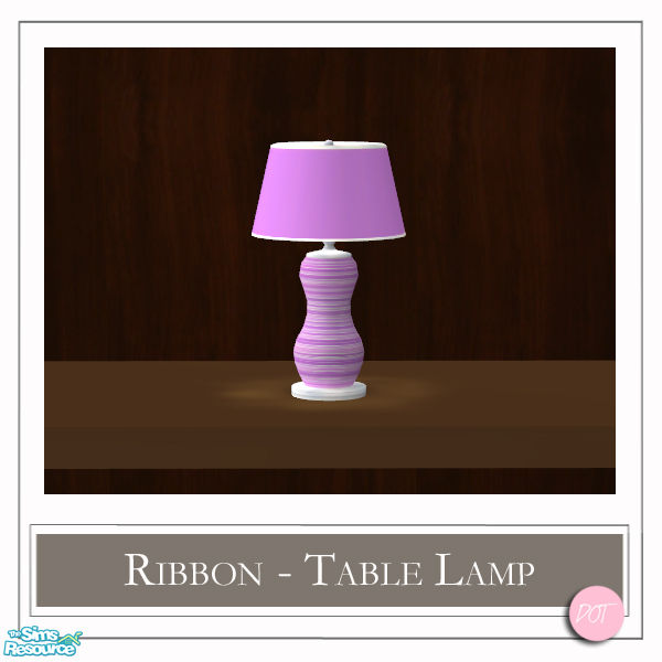 The Sims Resource | Ribbon Table Lamp Recolor Purple Base