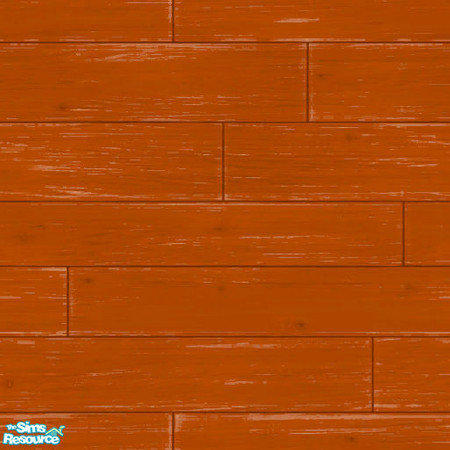 Sims 2 — Worn Tangerine Plank Floor by PenelopeT — Worn tangerine wood floor.