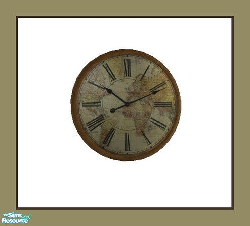 Sims 2 — Merel Bedroom Deco Wall Clock by Angela — A nice wooden bedroom with Greenish accentcolours, hopefully your sims