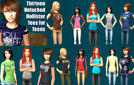 Sims 2 — 13 Untucked Hollister Tees for Teens by 7hir7een — This is a set of thirteen tops from Hollister\'s online