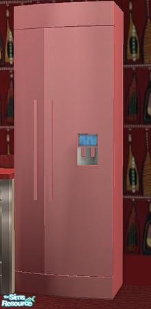 Sims 2 — Red Kitchen - Bottle Kitchen Fridge by sbaroudi — More pink than red but this fridge compliments the red kitchen