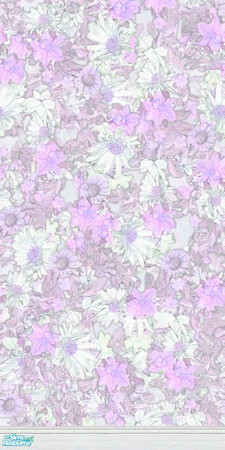 Sims 2 — Floral Spring Wallpaper  (lilac) by PenelopeT — Base game compatible floral wall. Enjoy!