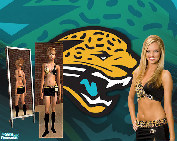 Sims 2 — Jacksonville Jaguars Cheerleader Outfit by lfsuccar — Here i bring to you the sexy part of football: