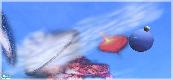 Sims 2 — The Universe - Clouds type2 by senemm — The 2nd part of Universe \'hood deco set which contins various galactic