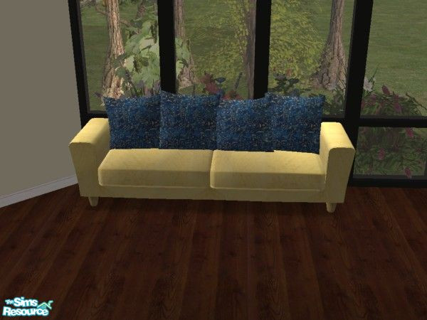 Sims 2 — MFG Arizona Sofa Set - Blue gold - Sofa by mightyfaithgirl — Blue and gold recolor of Holy Simoly\'s Arizona