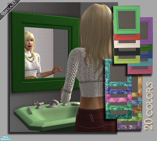 Sims 2 — Reflex Mirror Recolor by Birba32 — Every time I have to decorate a bathroom, do not ever find the right mirror.
