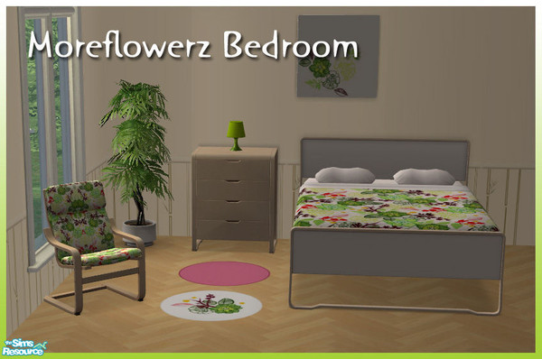 Sims 2 — Moreflowerz Bedroom by billygirl — I always liked this particular Ikea set. So I made this recolor specifically