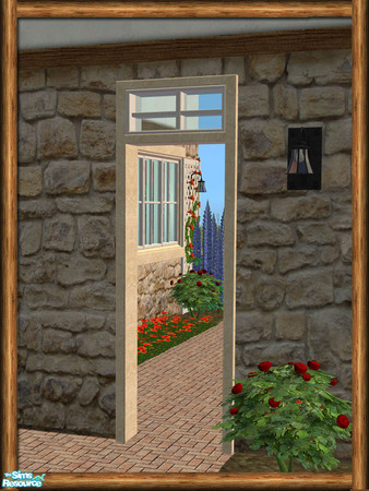 Sims 2 — Cottage Build - Exterior Arch - Mesh by Shakeshaft — Part of a set of extras for the Cottage Build Set, included