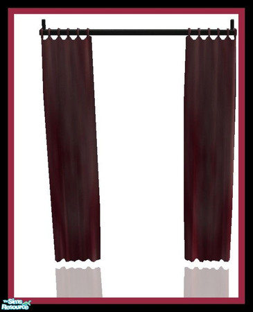 Sims 2 — Black and Pink Merel Bedroom Curtain by Angela — Here is my Black(ish) and Pink recolour of my Merel Bedroom, i