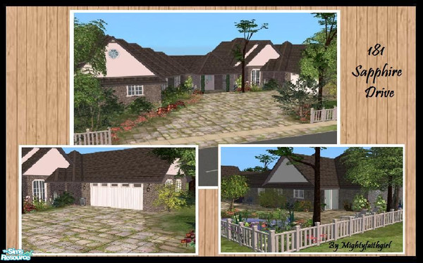 Sims 2 — 181 Sapphire Drive by mightyfaithgirl — This ranch style home has so much unique charm and loads of space!