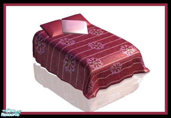 Sims 2 — Black and Pink Merel Bedroom Bedding by Angela — Here is my Black(ish) and Pink recolour of my Merel Bedroom, i