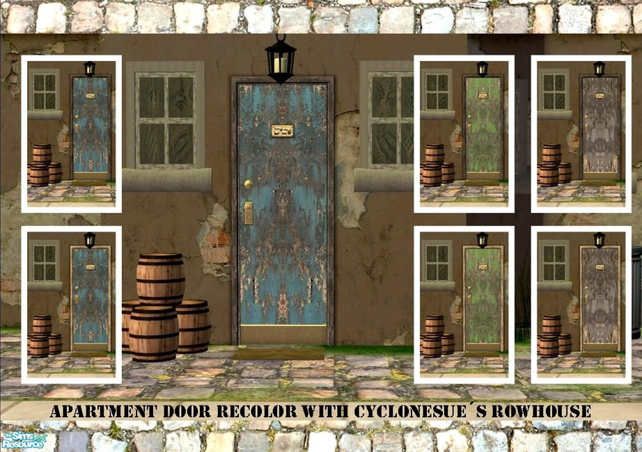 The Sims Resource Apartment doors Rowhouse Slum match