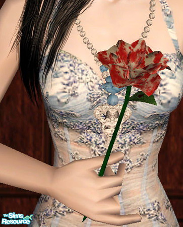 Sims 2 — Fleur du Mal - Right - BloodWhite by Daislia — Rose wear as RIGHT hand accessories, for both gender, Teens and