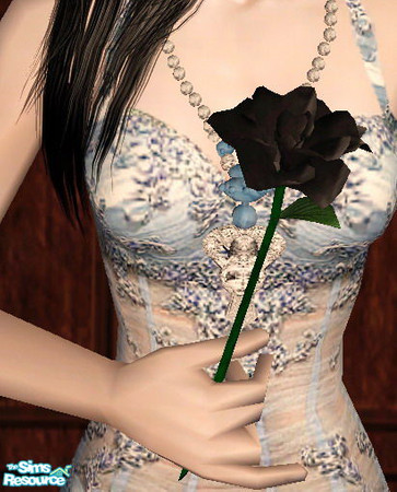 Sims 2 — Fleur du Mal - Right - Black by Daislia — Rose wear as RIGHT hand accessories, for both gender, Teens and up.