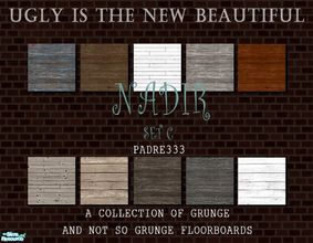 Sims 2 — Nadir Floorboards by Padre — A collection of 10 grunge and not-so-grunge floorboards to ugly up your Sim\'s
