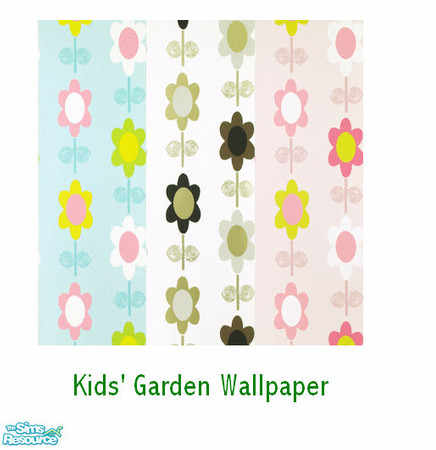 Sims 2 — Kids\' Garden Wallpaper Set by thekewlestnerd — A cute, floral wallpaper set for your young sims!