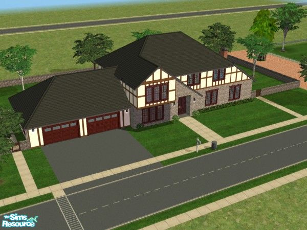 Sims 2 — The Coventry by garbuckle3000 — Part of my traditional home plan series, The Coventry is a 4 bedroom, 3 1/2 bath