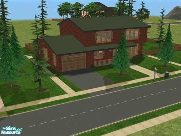 Sims 2 — The Green-Briar by garbuckle3000 — Part of my traditional home plan series, The Green-Briar is a 4 bedroom, 3