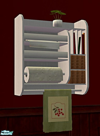 Sims 2 — SFH Kitchen RC-Cherries- Wall Case by mom_of2boyz — A recolor of SFH Kitchen by Murano. The stove and sink in