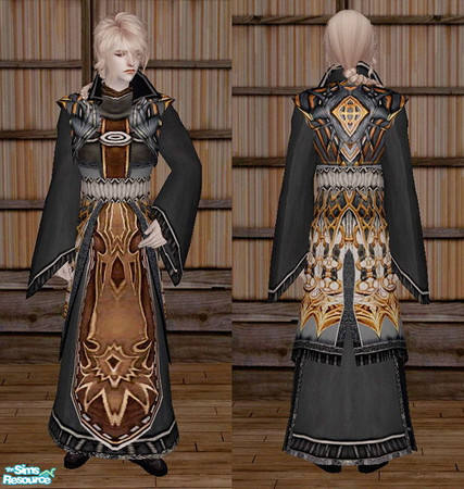 Sims 2 — 4 Elements - Mage robes - Air by Daislia — Recolour of Jade\'s clothing mesh at XMsims, fantansy style for