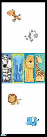 Sims 2 — \'My Little Wildlife\' Bedroom Collection - Wall 4 by shadow66 — From my \'My Little Wildlife\' Bedroom