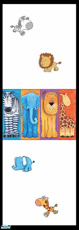 Sims 2 — \'My Little Wildlife\' Bedroom Collection - Wall 1 by shadow66 — From my \'My Little Wildlife\' Bedroom