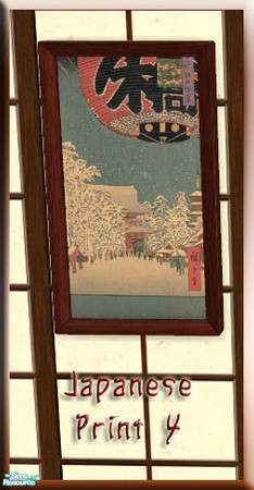 Sims 2 — Japanese Prints - Japanese Print04 by billygirl — A traditional 19th century japanese print.