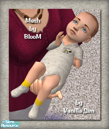 Sims 2 — VS Woodstock Baby Outfit by Vanilla Sim — These are texture re-colors of the diaper replacement mesh by BlooM @