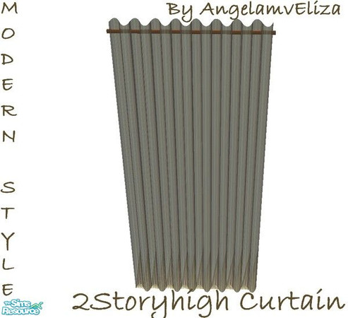 Sims 2 — Modern Style Livingroom - Amve@rsf 2stcurtain by Angela — Natural wood with white and red accentcoloured